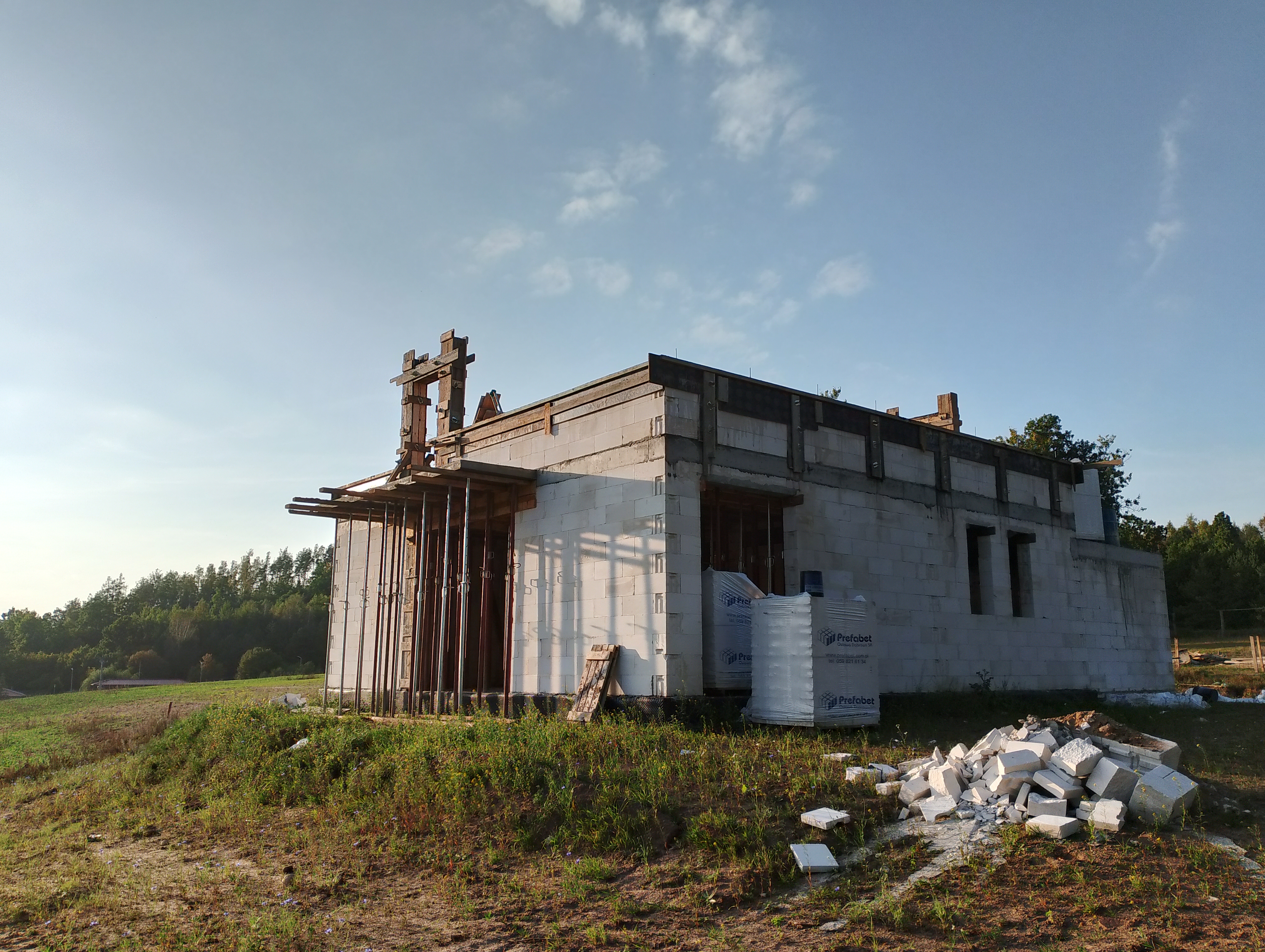 Ekologiczny dom w Sulęczynie - etap prac